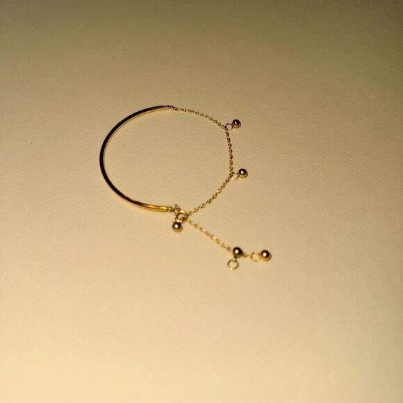 Minimalist gold bracelet N922 - Picture 3 of 5